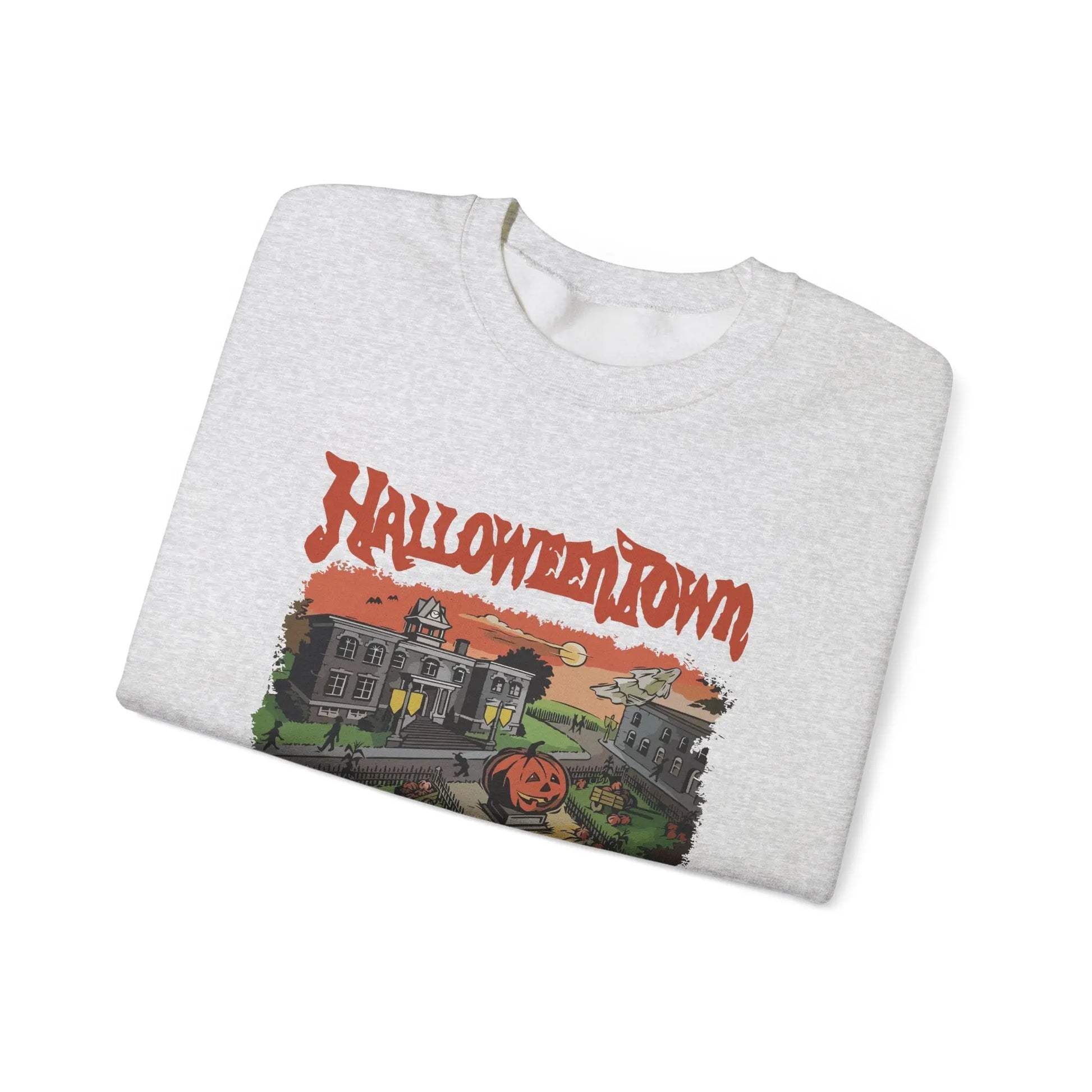 HalloweenTown Sweatshirt, Cozy Fall Sweatshirt, Spooky Vibes, Unisex Crewneck, Halloween Sweatshirt, Fall Sweater Printify