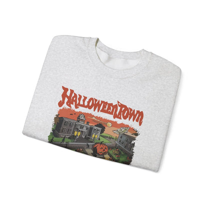 HalloweenTown Sweatshirt, Cozy Fall Sweatshirt, Spooky Vibes, Unisex Crewneck, Halloween Sweatshirt, Fall Sweater Printify