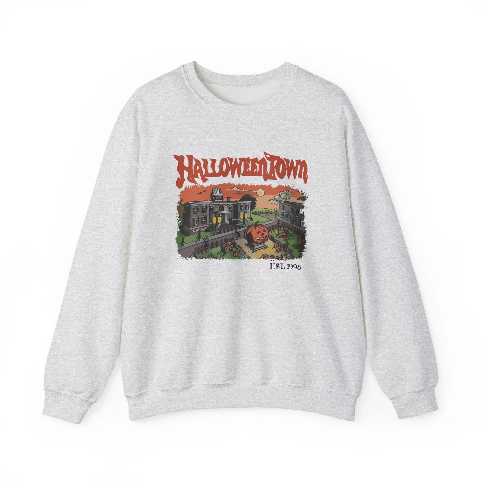 HalloweenTown Sweatshirt, Cozy Fall Sweatshirt, Spooky Vibes, Unisex Crewneck, Halloween Sweatshirt, Fall Sweater Printify