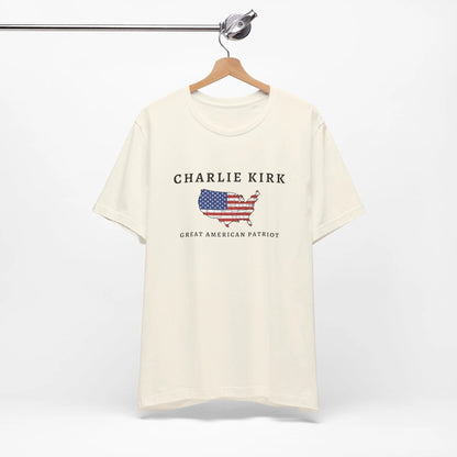Charlie Kirk Tribute Shirt, Great American Patriot Top, RIP Charlie Kirk Memorial Shirt, USA Hero Apparel Printify