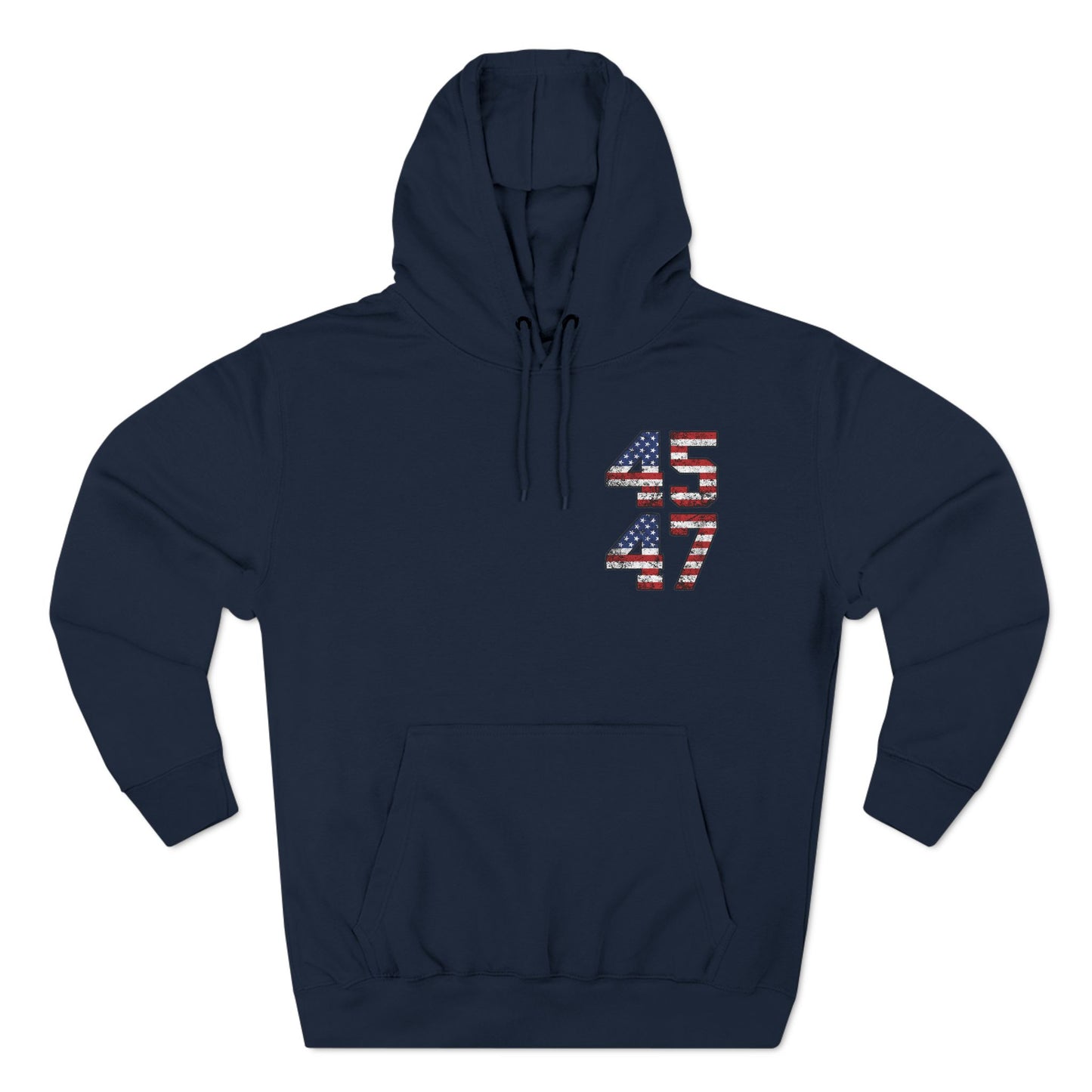 45 47 President Trump Three-Panel Fleece Hoodie