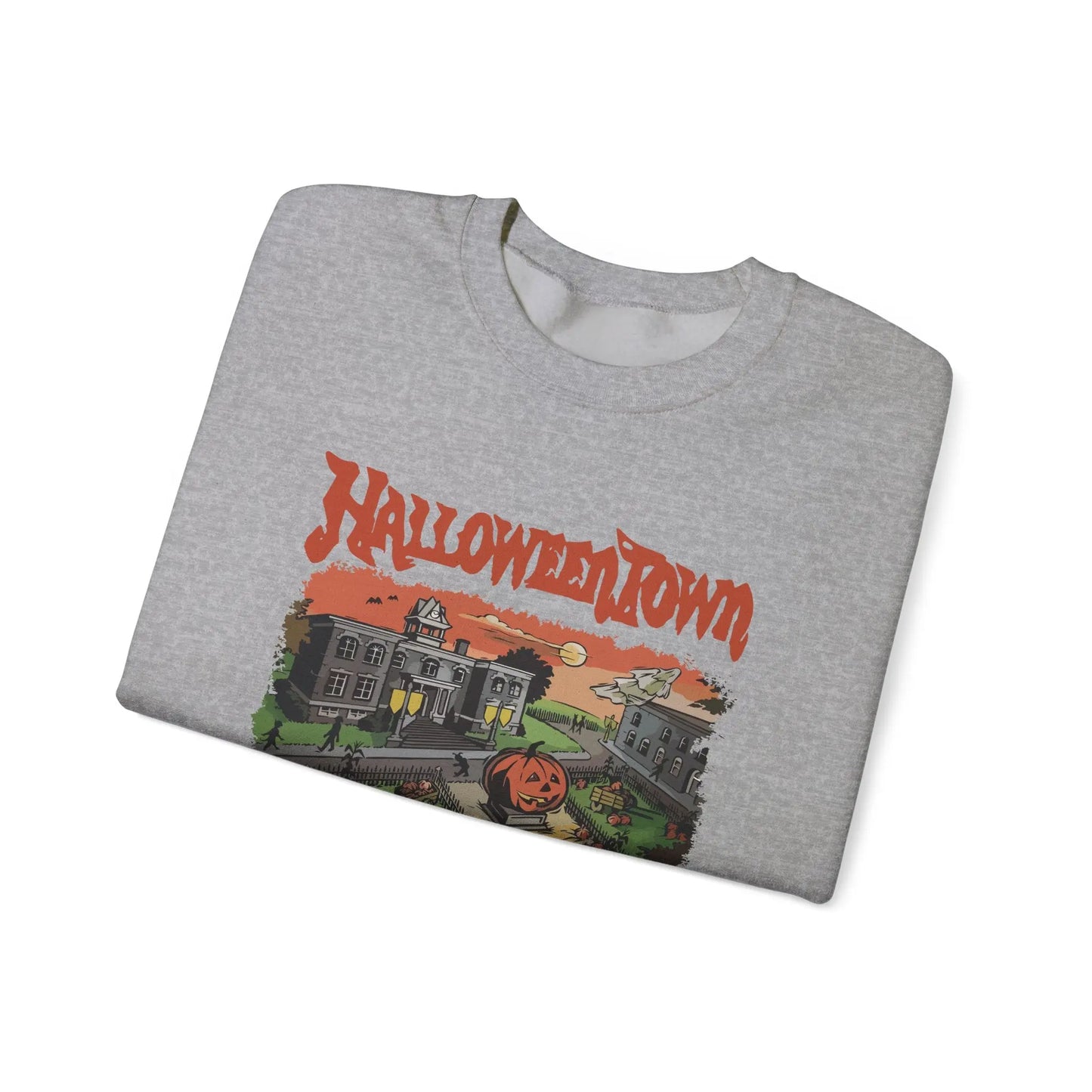 HalloweenTown Sweatshirt, Cozy Fall Sweatshirt, Spooky Vibes, Unisex Crewneck, Halloween Sweatshirt, Fall Sweater Printify