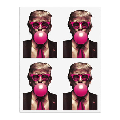 Humor Trump Sticker, Bubble Gum Trump, Funny Trump Stickers, Trump Presidential Election, Trump Humor Sticker Sheet - Galvaleos Galvaleos Galvaleos 11" × 8.5" / Transparent / Die-Cut Printify Paper products Humor Trump Sticker, Bubble Gum Trump, Funny Trump Stickers, Trump Presidential Election, Trump Humor Sticker Sheet