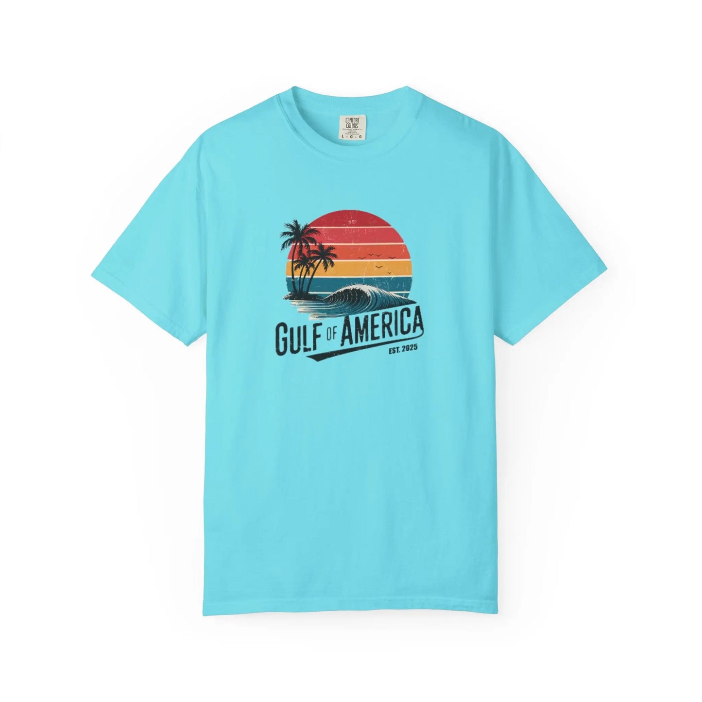 Gulf of America Garment-Dyed T-shirt, Beach Vibes Tee, Summer Apparel, Travel Shirt, Vacation Gift, Unisex Style Printify