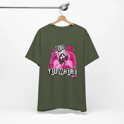 Funny Halloween Unisex Tee, Boo You Whore Shirt, Halloween Costume Top, Halloween Party Tee, Halloween Graphic Tee Printify