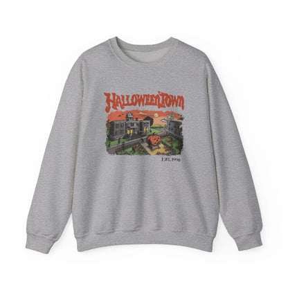 HalloweenTown Sweatshirt, Cozy Fall Sweatshirt, Spooky Vibes, Unisex Crewneck, Halloween Sweatshirt, Fall Sweater Printify