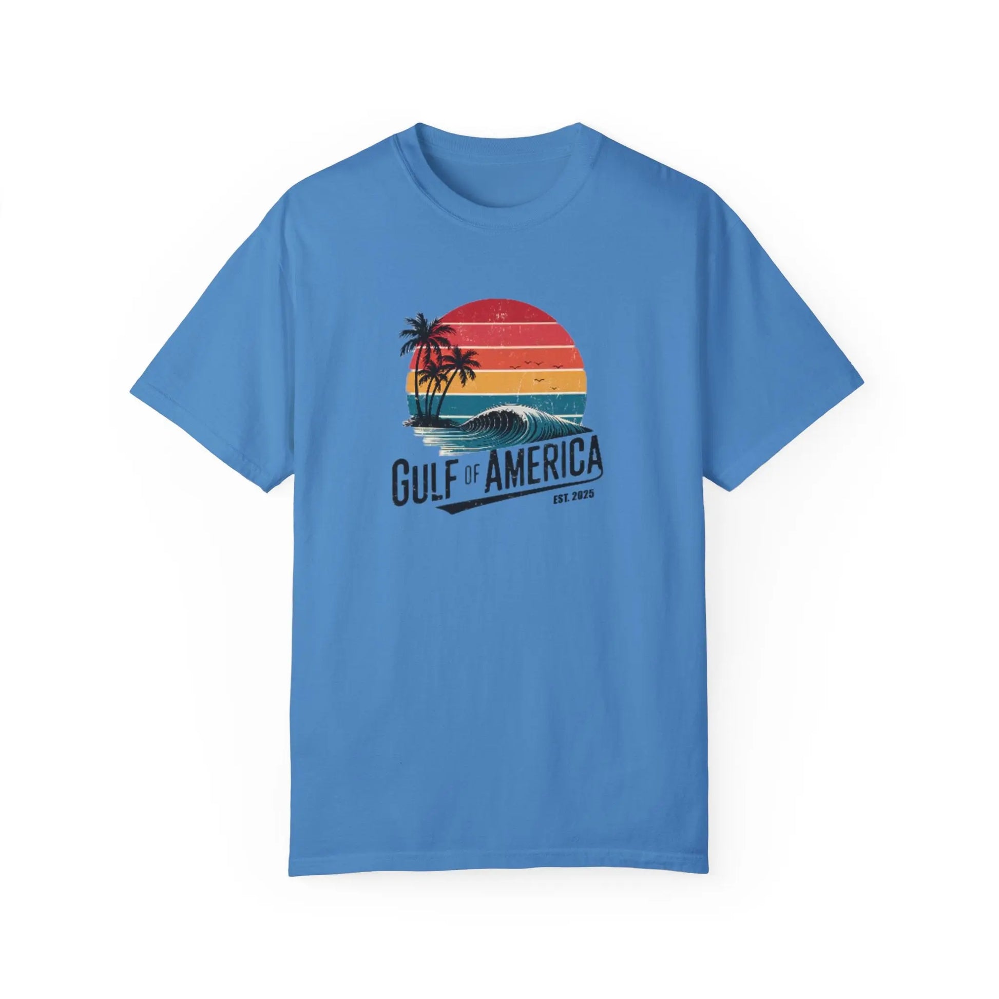 Gulf of America Garment-Dyed T-shirt, Beach Vibes Tee, Summer Apparel, Travel Shirt, Vacation Gift, Unisex Style - Galvaleos