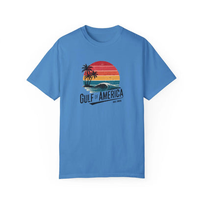 Gulf of America Garment-Dyed T-shirt, Beach Vibes Tee, Summer Apparel, Travel Shirt, Vacation Gift, Unisex Style - Galvaleos