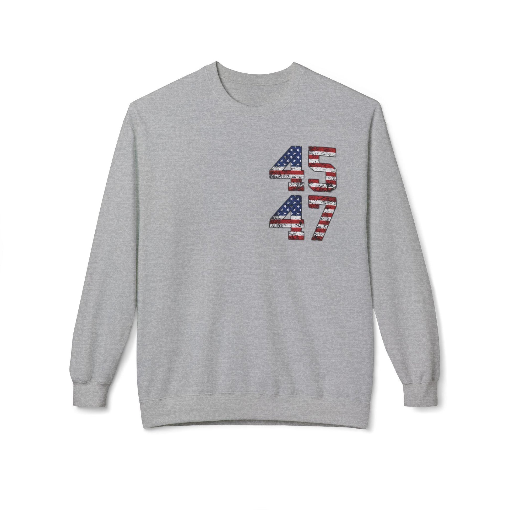 President Trump 45 47 Sweatshirt, More Coverage Than Verizon Sweatshirt, Trump Won, Landslide, soft style sweatshirt - Galvaleos Galvaleos Galvaleos Sport Grey / S Printify Sweatshirt President Trump 45 47 Sweatshirt, More Coverage Than Verizon Sweatshirt, Trump Won, Landslide, soft style sweatshirt