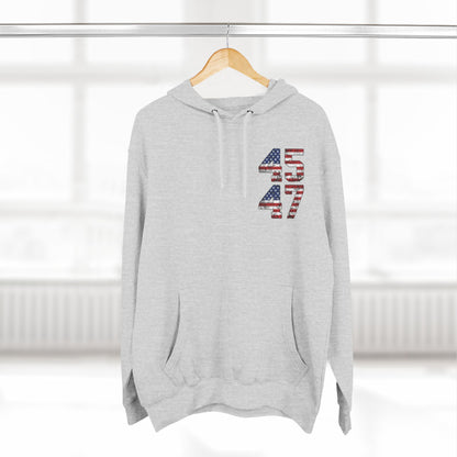 45 47 President Trump Three-Panel Fleece Hoodie