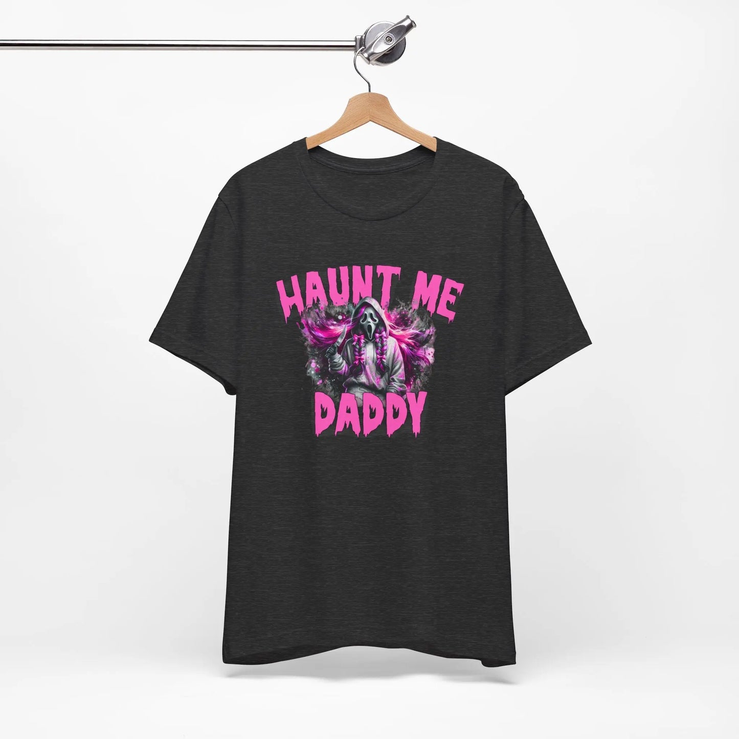 Funny Halloween Unisex Tee, Haunt Me Daddy Shirt, Fall Vibes, Halloween Costume, Spooky Graphic Shirt, Halloween Outfit Printify