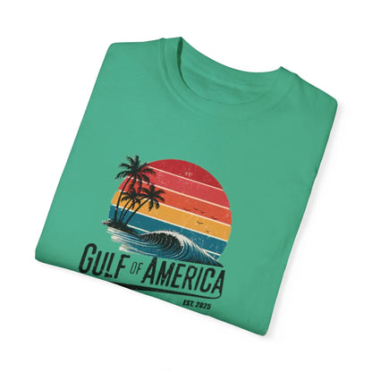 Gulf of America Garment-Dyed T-shirt, Beach Vibes Tee, Summer Apparel, Travel Shirt, Vacation Gift, Unisex Style - Galvaleos