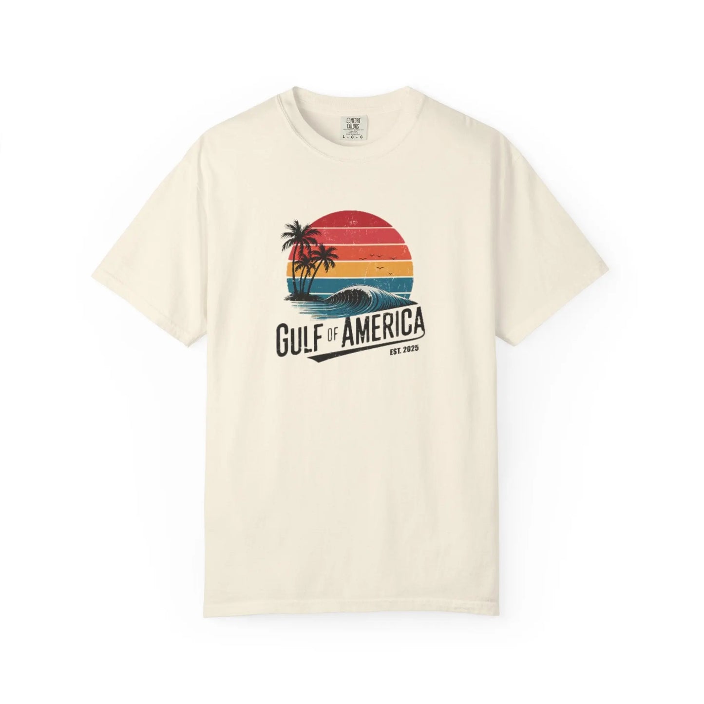 Gulf of America Garment-Dyed T-shirt, Beach Vibes Tee, Summer Apparel, Travel Shirt, Vacation Gift, Unisex Style Printify