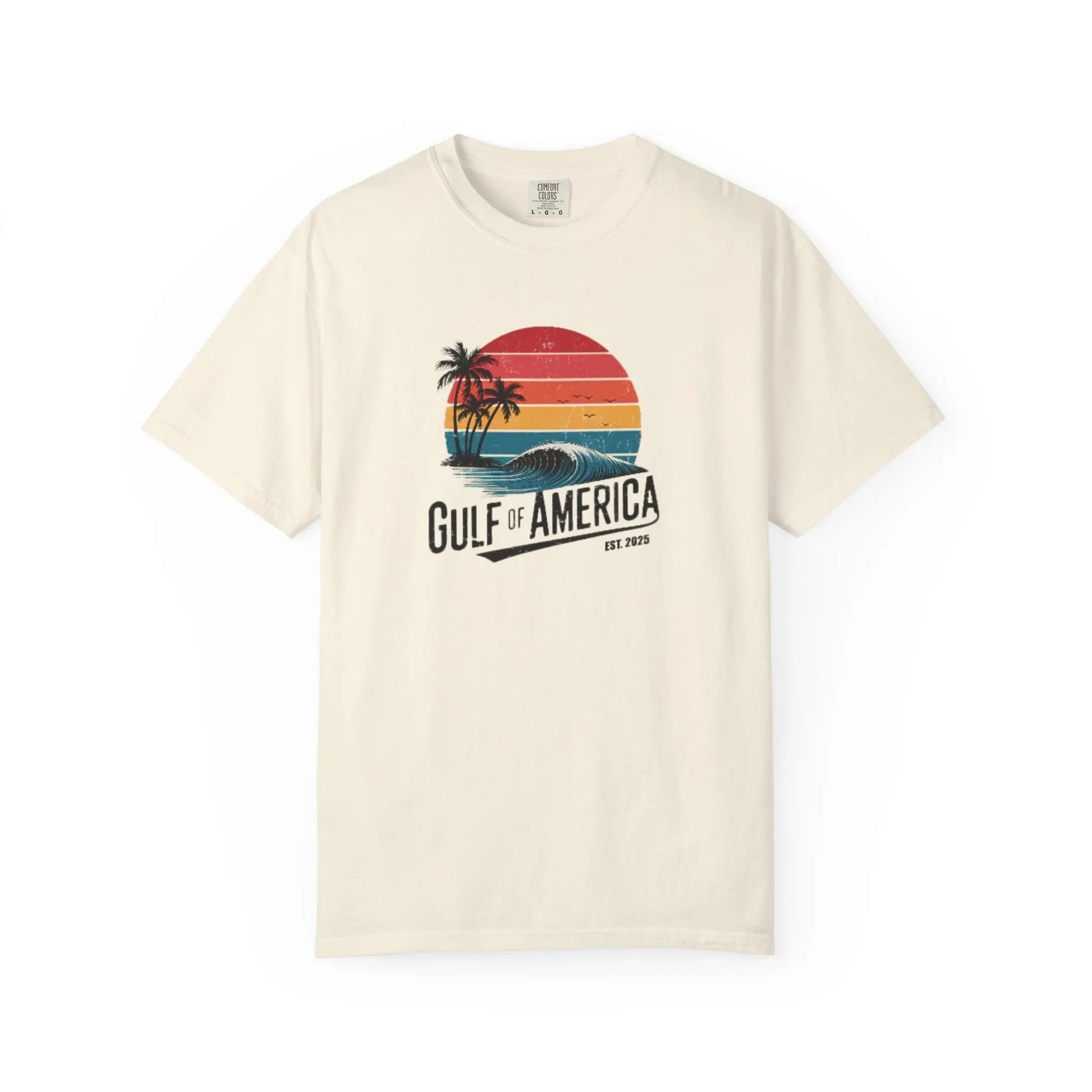 Gulf of America Garment-Dyed T-shirt, Beach Vibes Tee, Summer Apparel, Travel Shirt, Vacation Gift, Unisex Style Printify