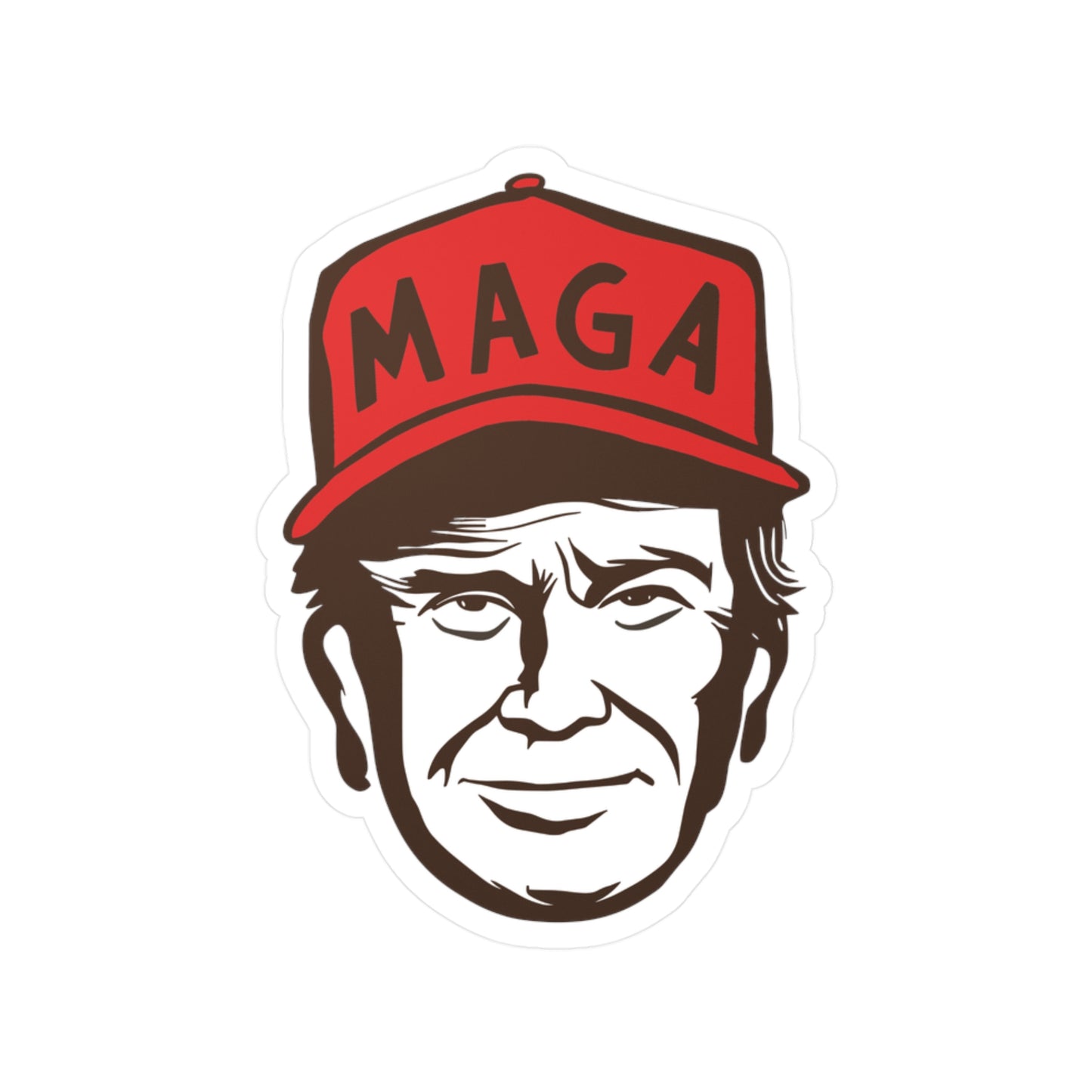 Trump MAGA Kiss-Cut Vinyl Decal Sticker, Bumper Sticker, USA President Supporter Gift, Trump Car Window Cling Decor,