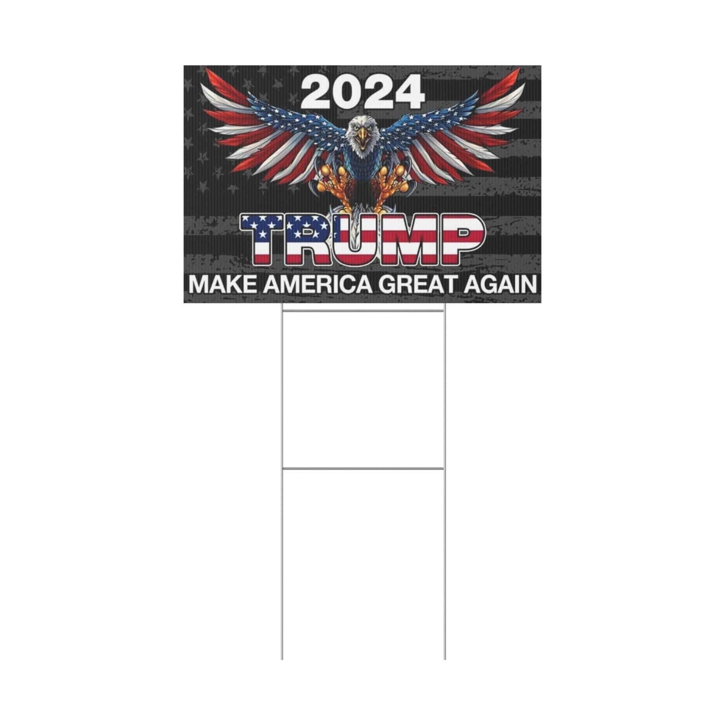 Yard Sign - MAKE AMERICA GREAT AGAIN trump - Galvaleos Galvaleos Galvaleos 18″ x 12″ (Horizontal) Printify Home Decor Yard Sign - MAKE AMERICA GREAT AGAIN trump