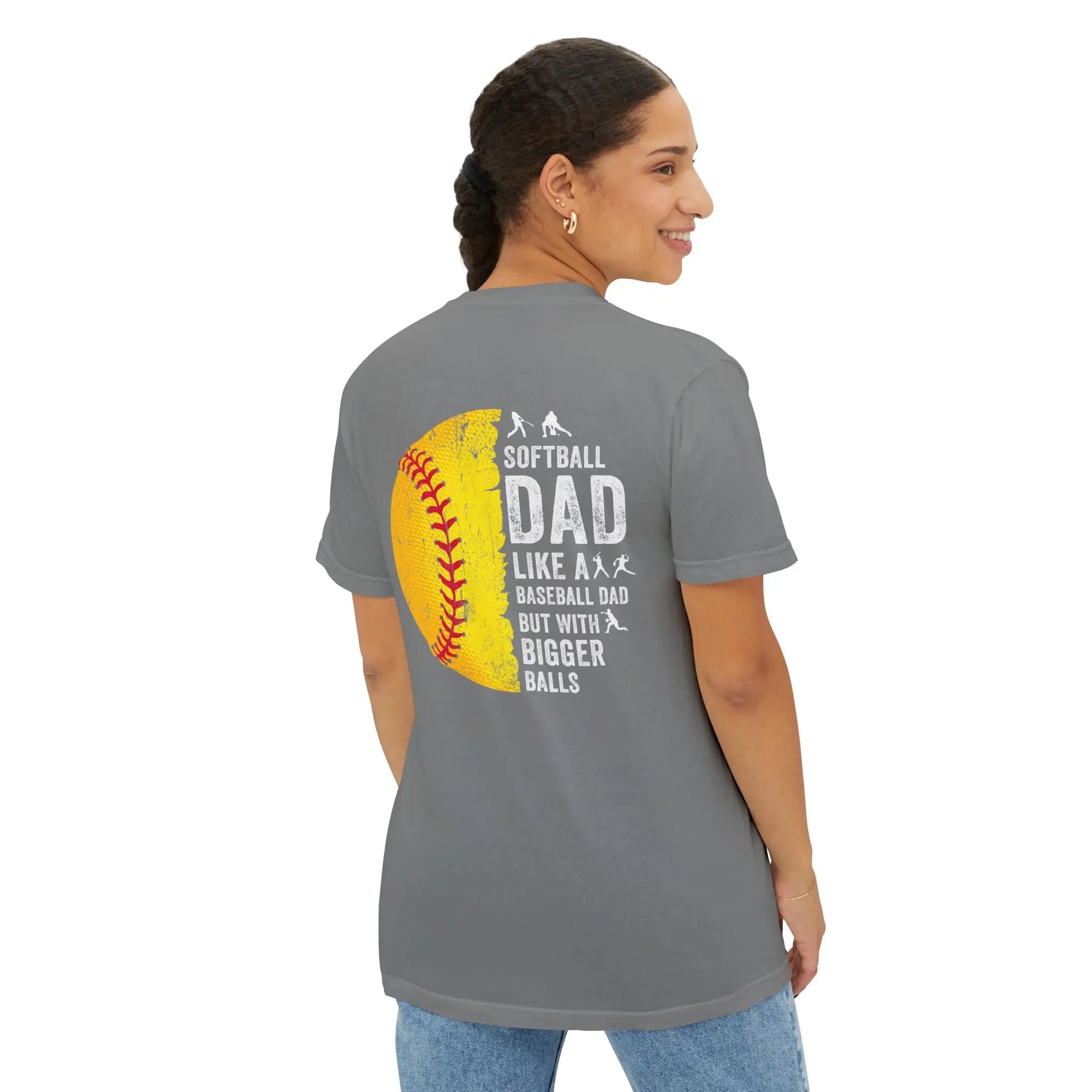 Softball Dad Pocket T-Shirt, Unisex Athletic Tee, Fun Gift for Sports Lovers, Father's Day Shirt, Casual Everyday Wear Printify