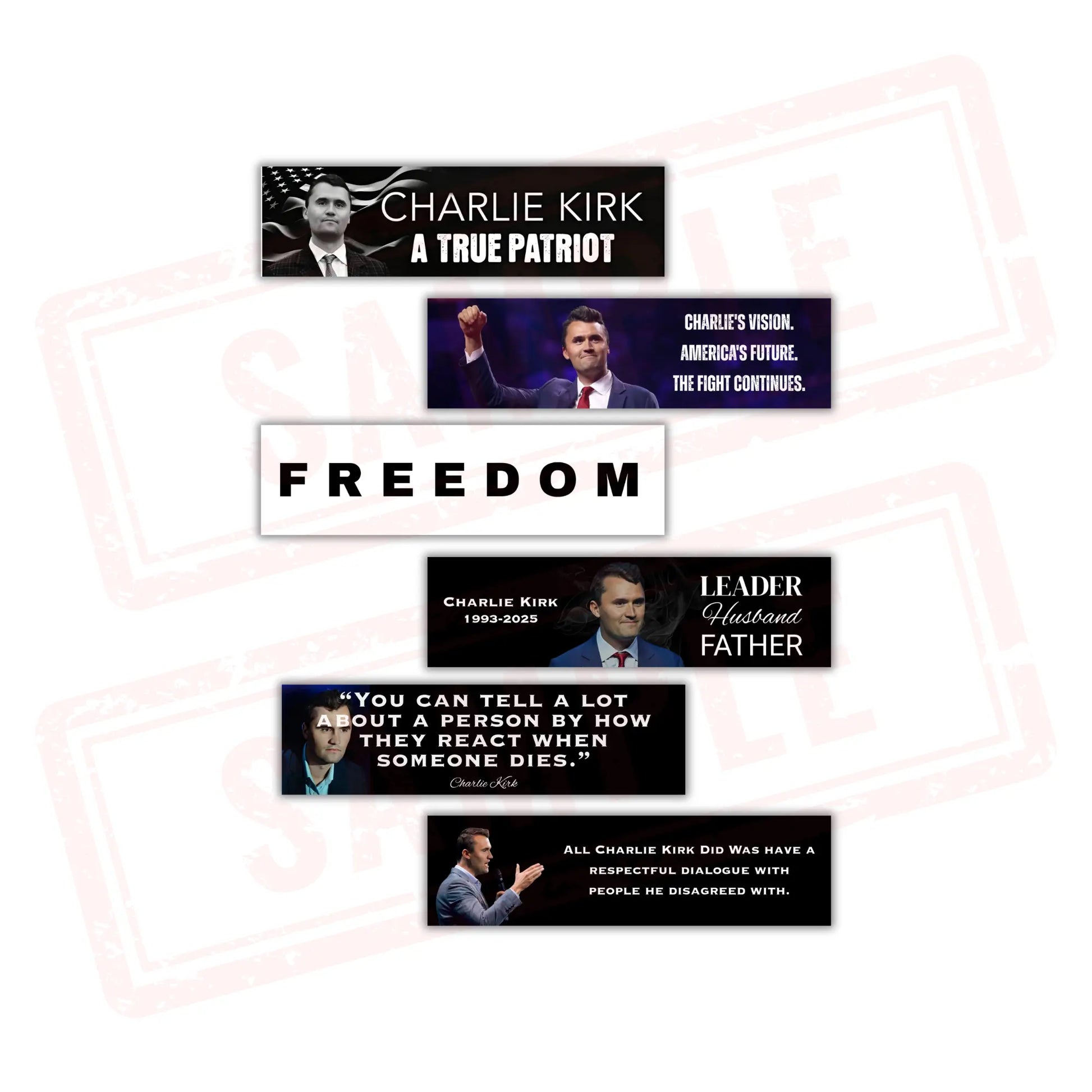 Charlie Kirk Tribute Bumper Stickers Galvaleos