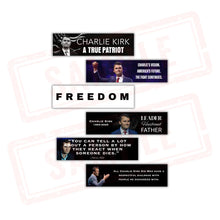 Charlie Kirk Tribute Bumper Stickers Galvaleos