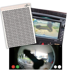Prank Camera Stickers, 500 Pieces Small Silhouette Decals for Cameras, Funny Stickers for Backup and Home Cameras Galvaleos