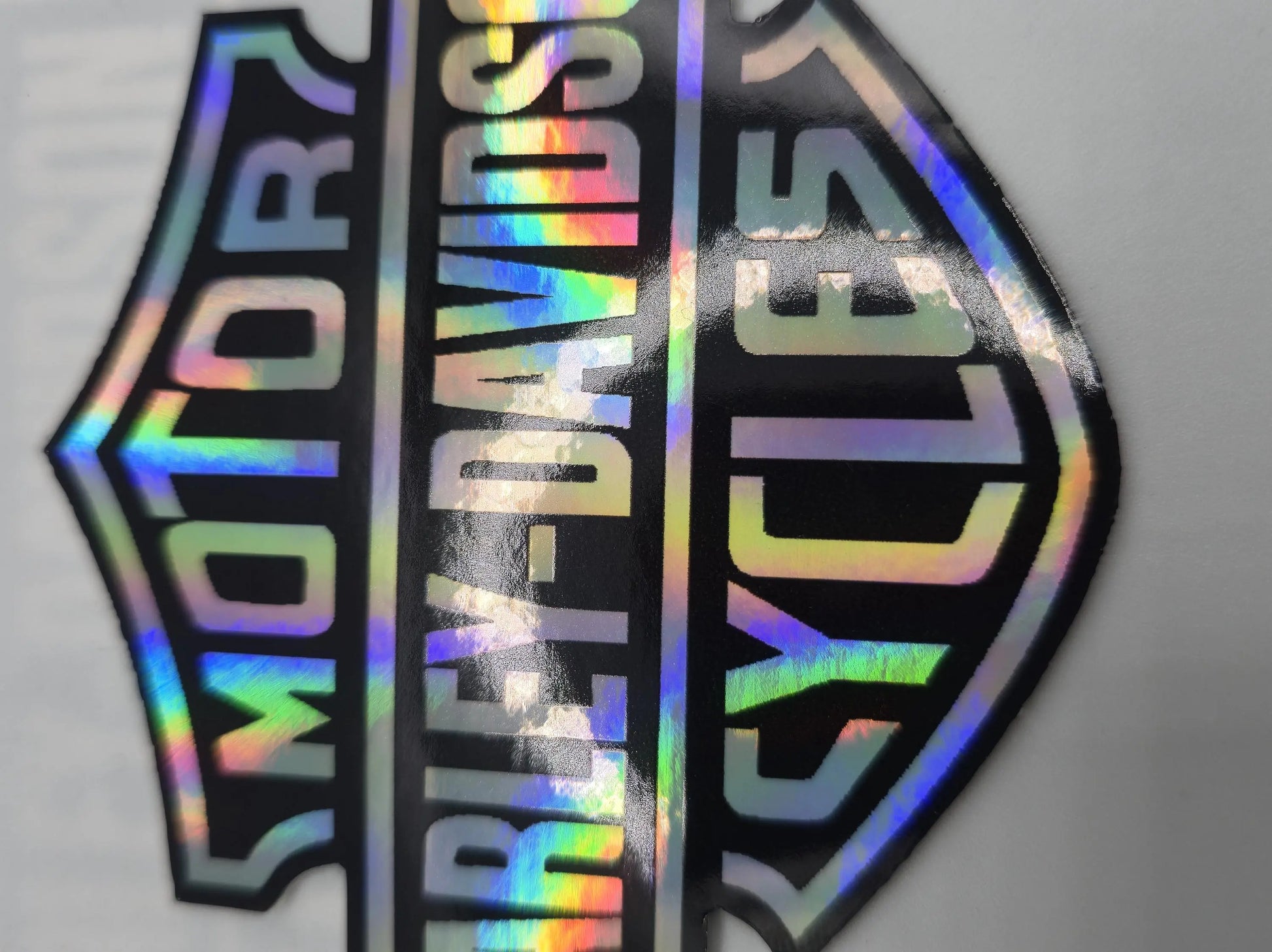 Holographic Chrome Motorcycle Bar And Handle Decals Galvaleos