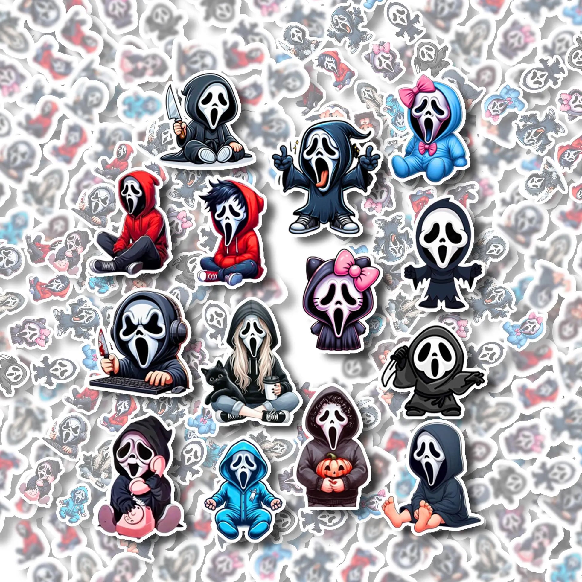 Horror Movie Kawaii Stickers - Halloween 90s Cute Fan Art Collection Galvaleos