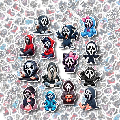 Horror Movie Kawaii Stickers - Halloween 90s Cute Fan Art Collection Galvaleos