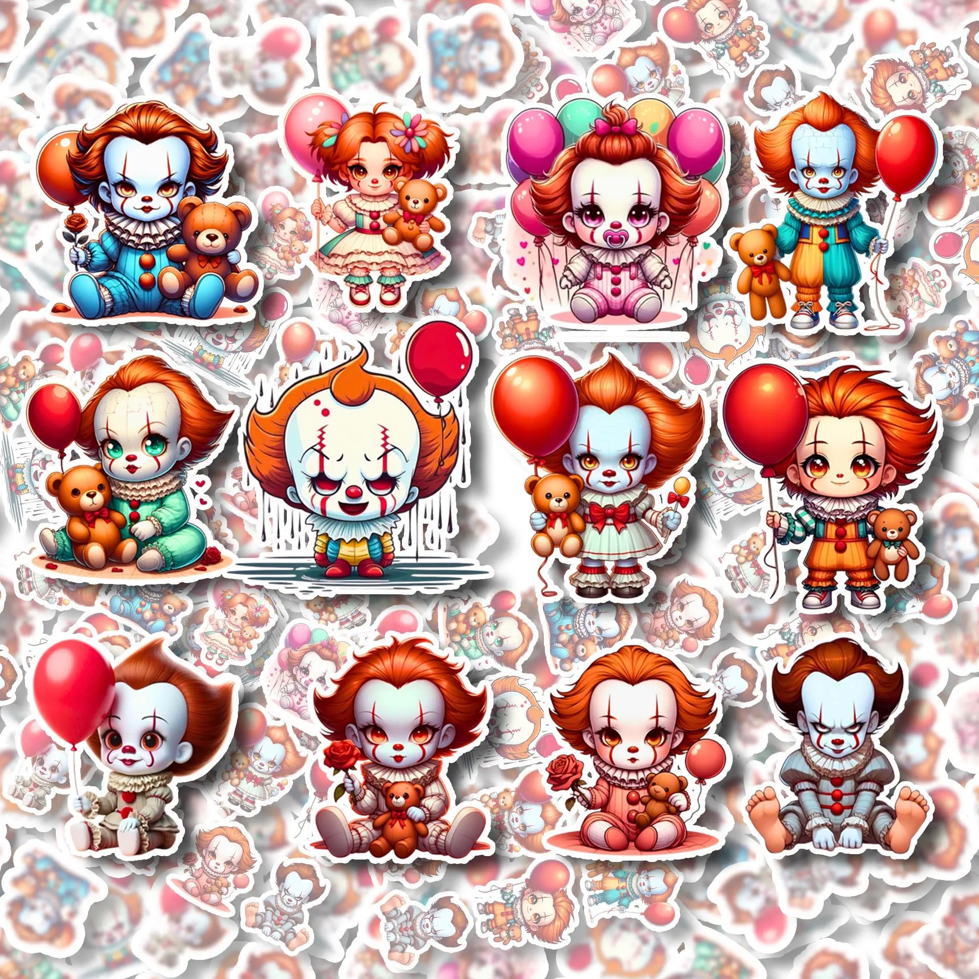 Horror Movie Kawaii Stickers - Halloween 90s Cute Fan Art Collection Galvaleos