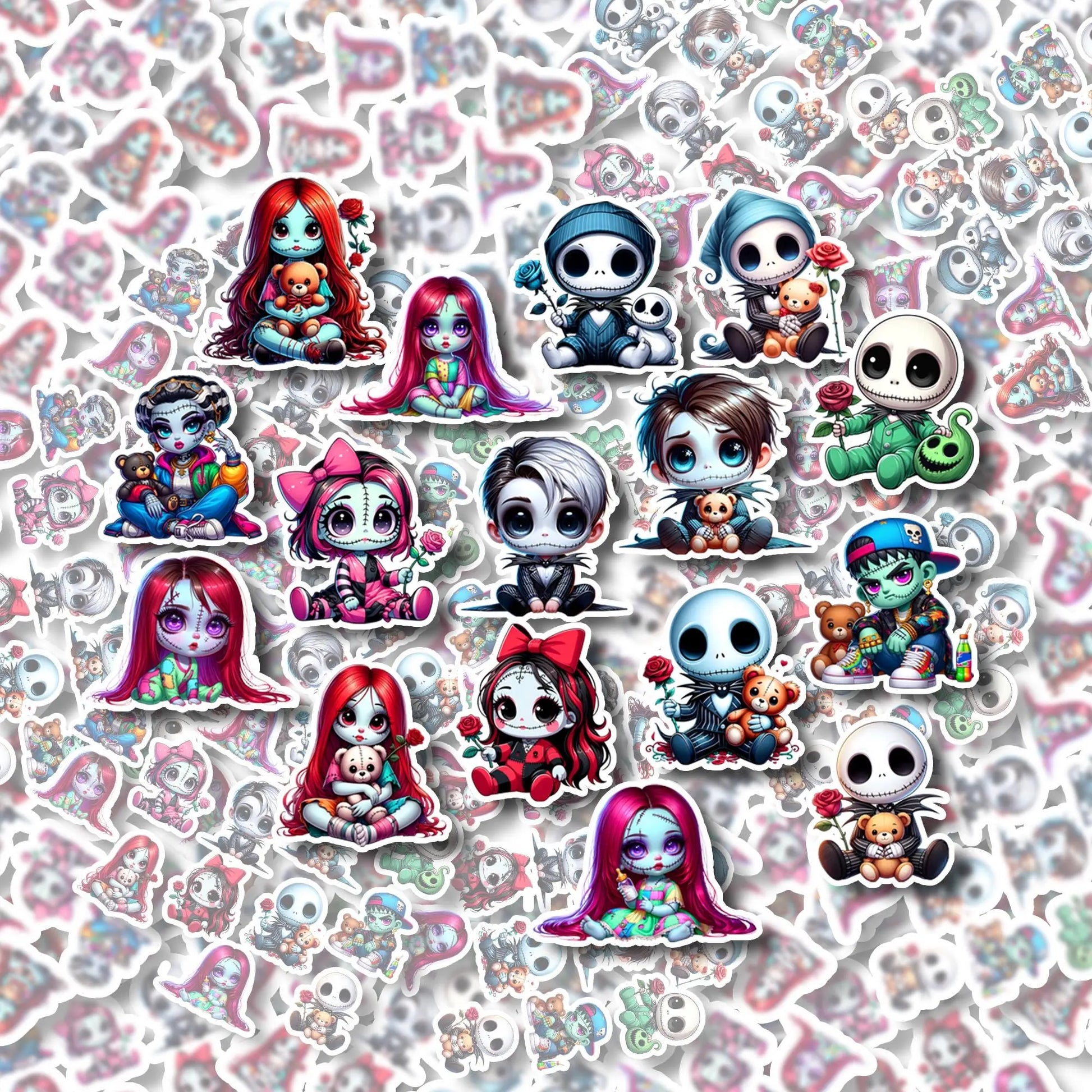 Horror Movie Kawaii Stickers - Halloween 90s Cute Fan Art Collection Galvaleos