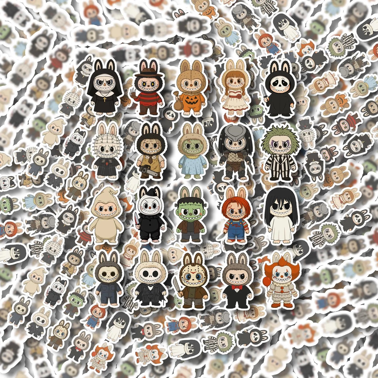 Horror Movie Kawaii Stickers - Halloween 90s Cute Fan Art Collection Galvaleos