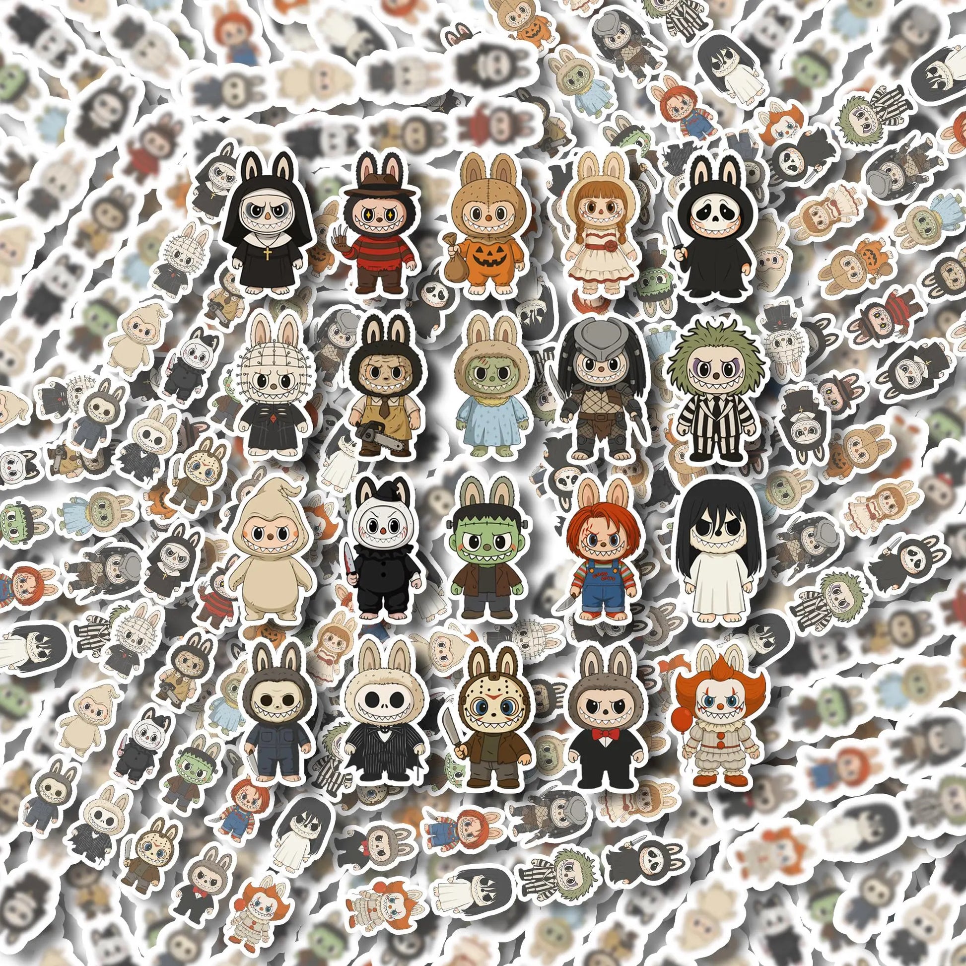 Horror Movie Kawaii Stickers - Halloween 90s Cute Fan Art Collection Galvaleos