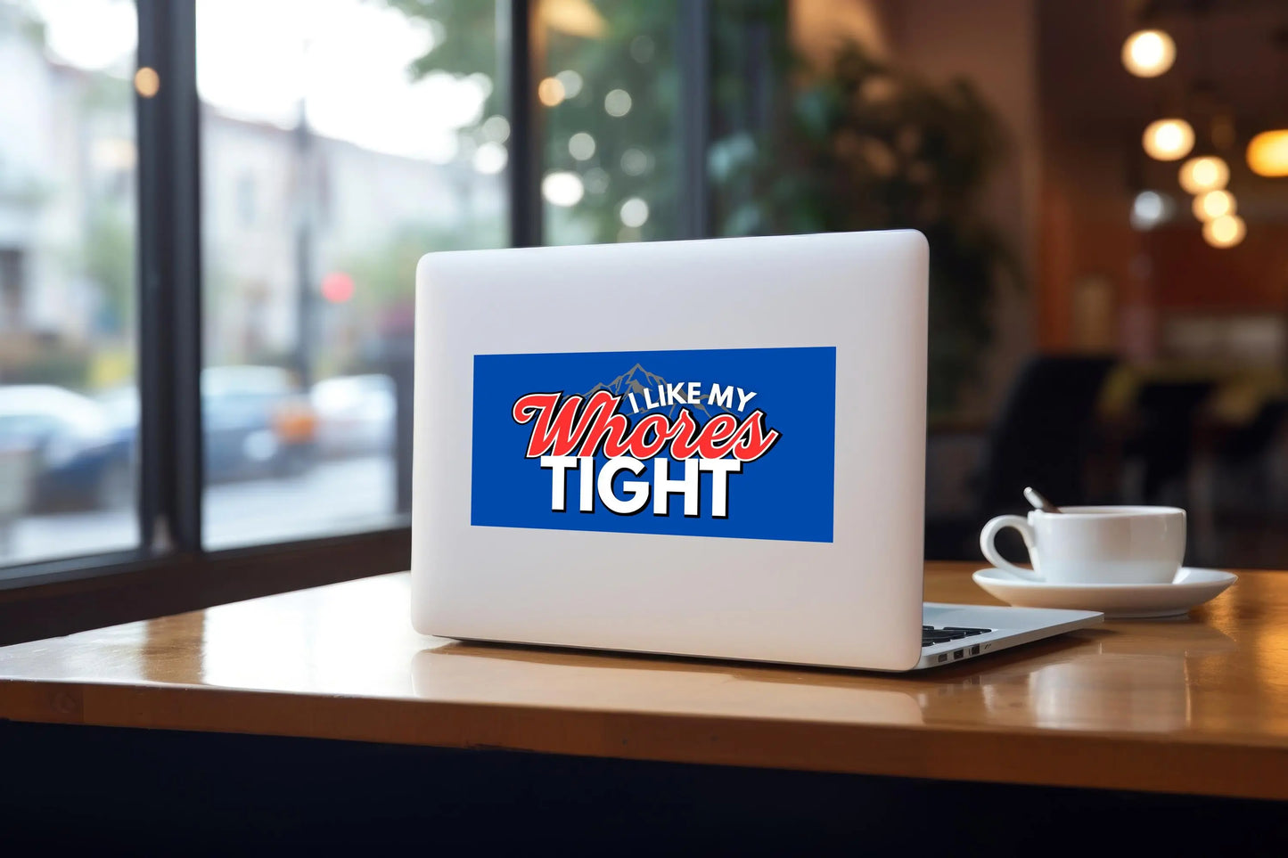 Funny Adult Bumper Stickers | 2pcs | I Like My Wh*res Tight | Boobs Make Me Happy Galvaleos