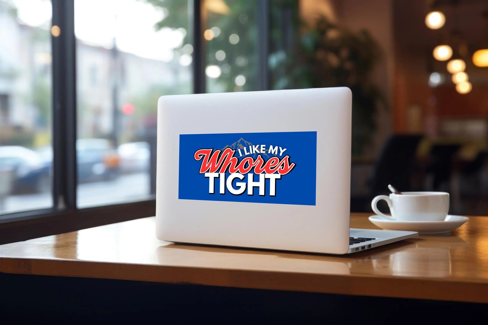 Funny Adult Bumper Stickers | 2pcs | I Like My Wh*res Tight | Boobs Make Me Happy Galvaleos