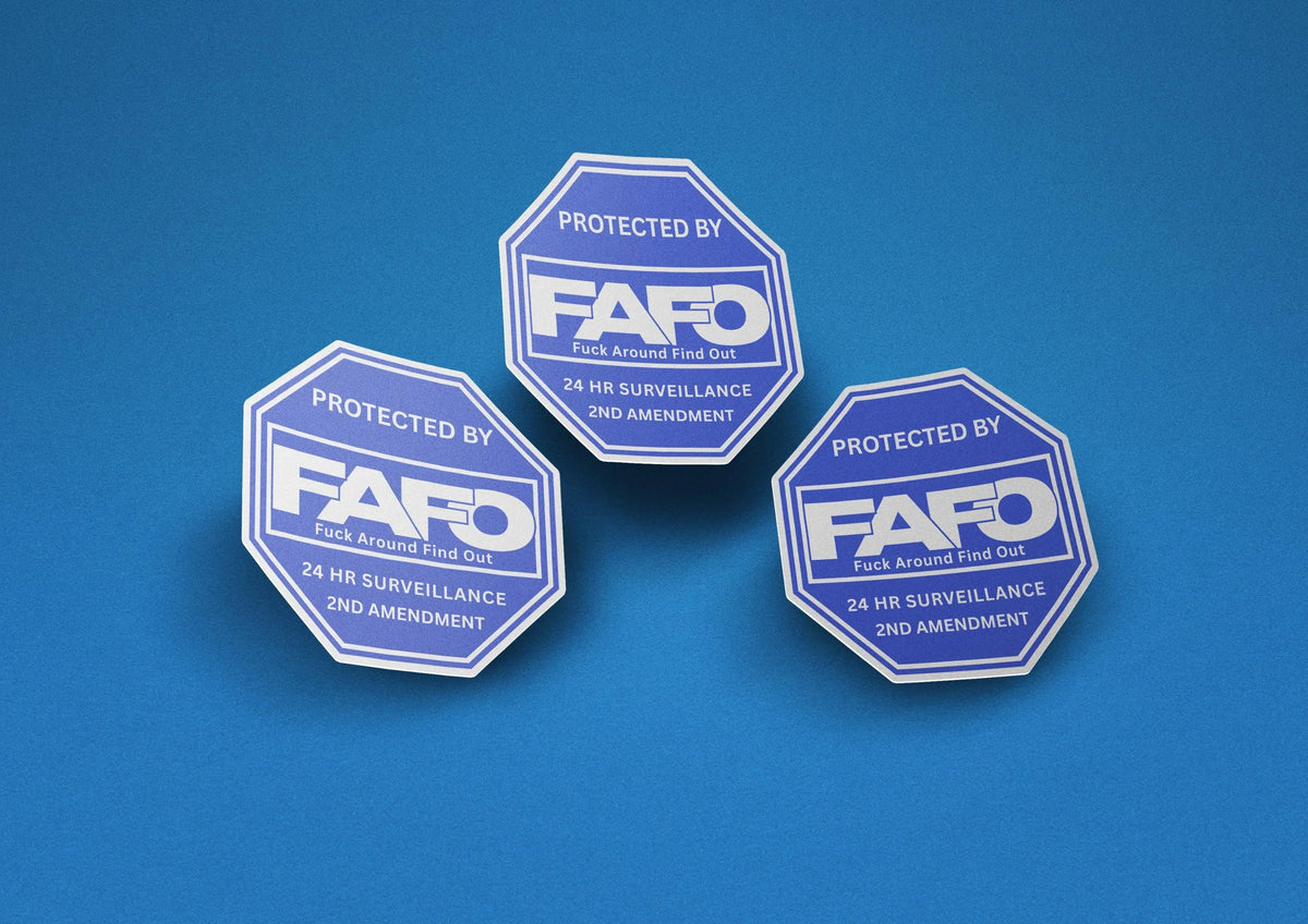 Gun Rights Vinyl Sticker Protected By FAFO Sticker Decal - Pro Gun Rights Vinyl – Galvaleos