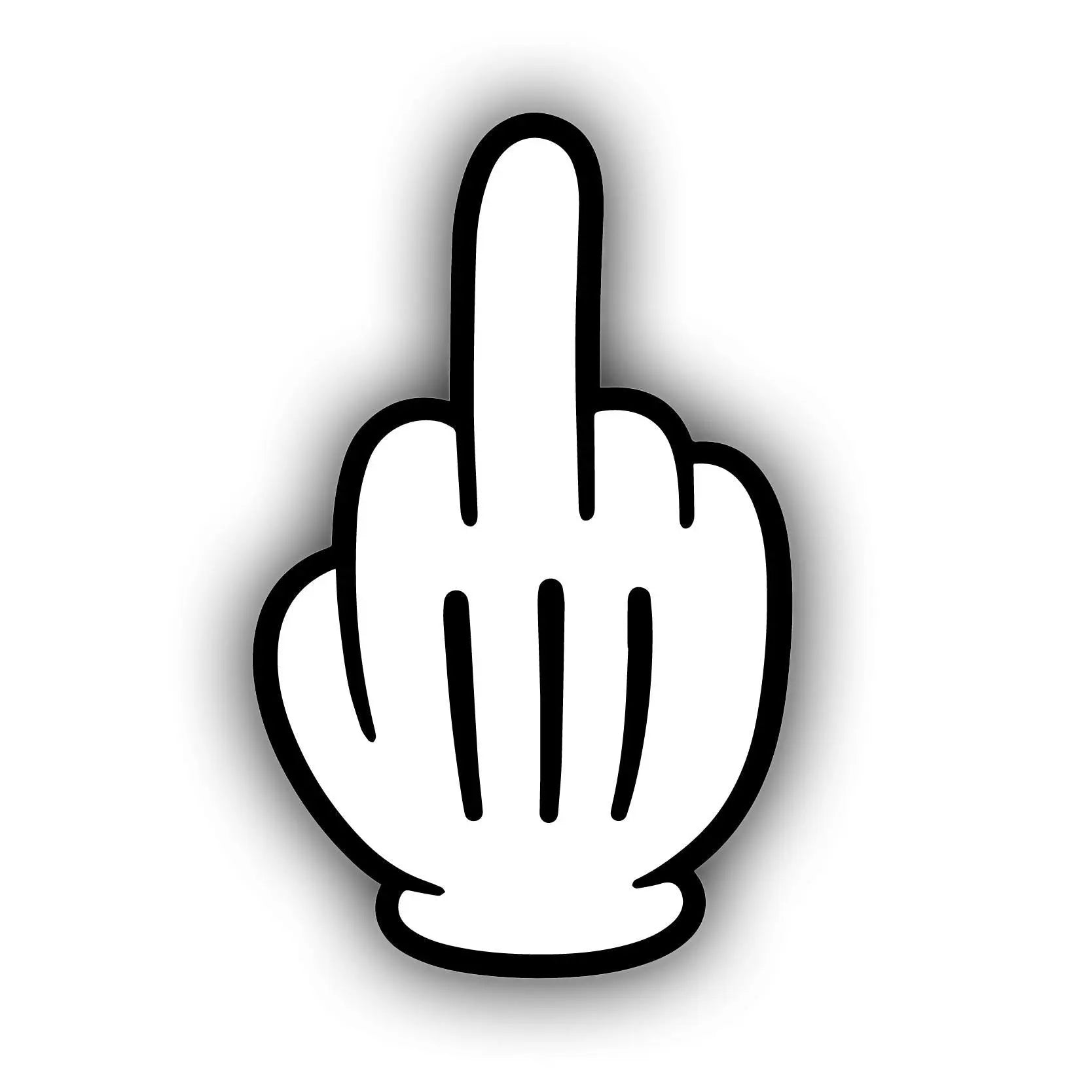 Mini Middle Finger Vinyl Stickers: Funny Prank Decals - 1 Inch Galvaleos