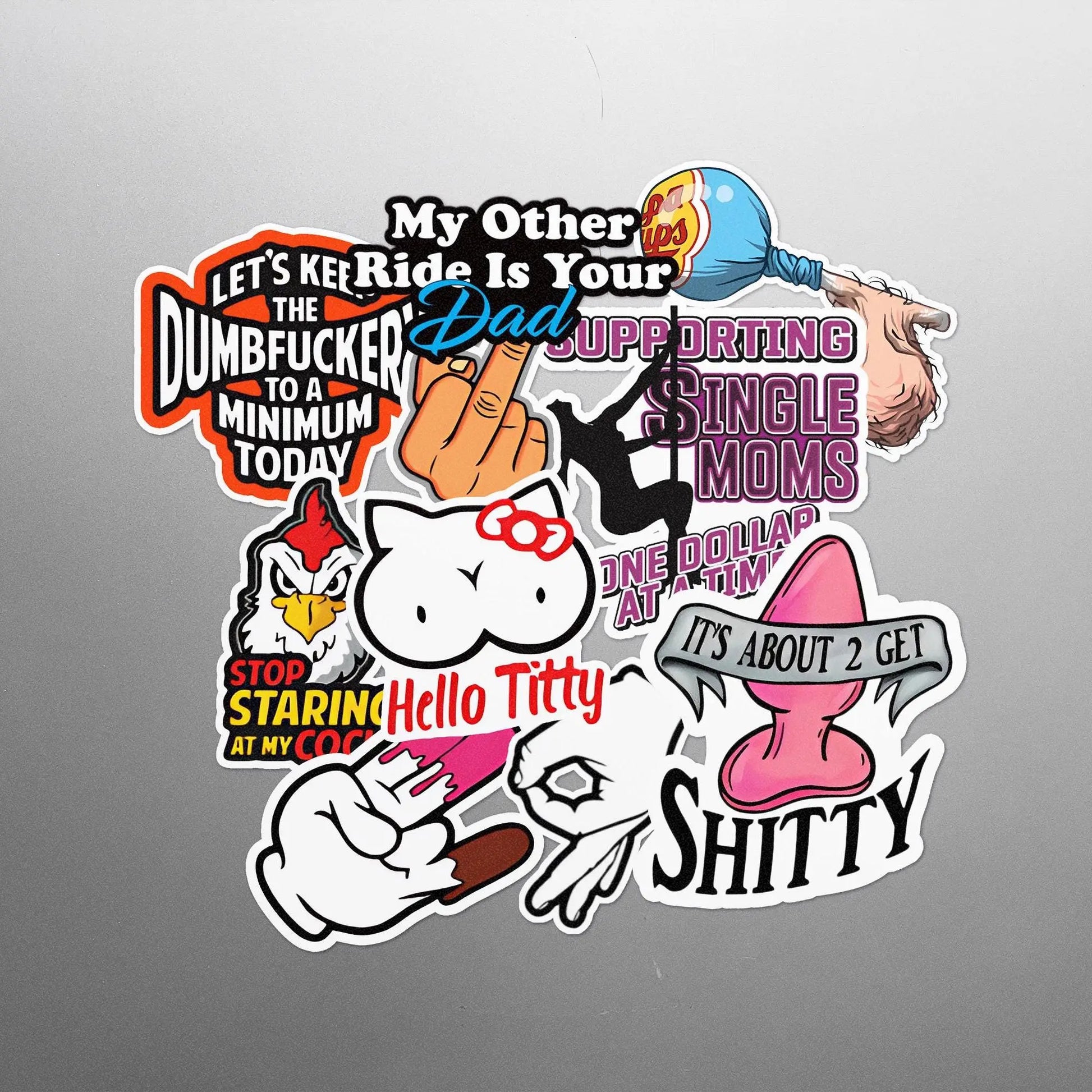 Adult Decals For Work, Toolbox, Hardhat, Laptop, Waterbottle Sticker Bundles For Blue Collar Workers Galvaleos