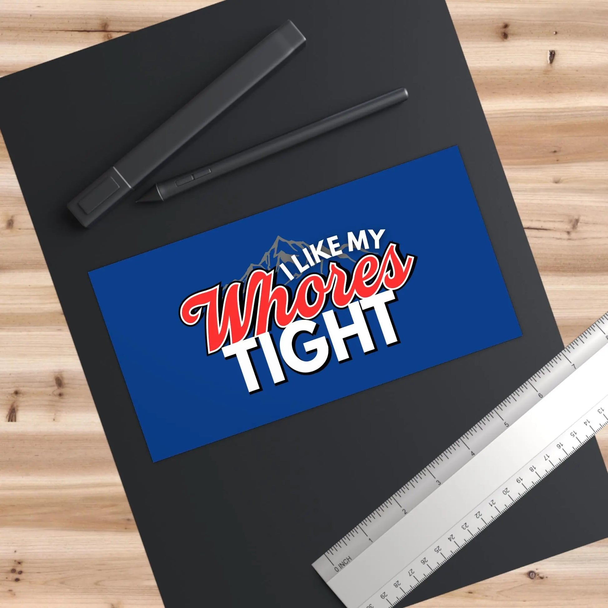 Funny Adult Bumper Stickers | 2pcs | I Like My Wh*res Tight | Boobs Make Me Happy Galvaleos