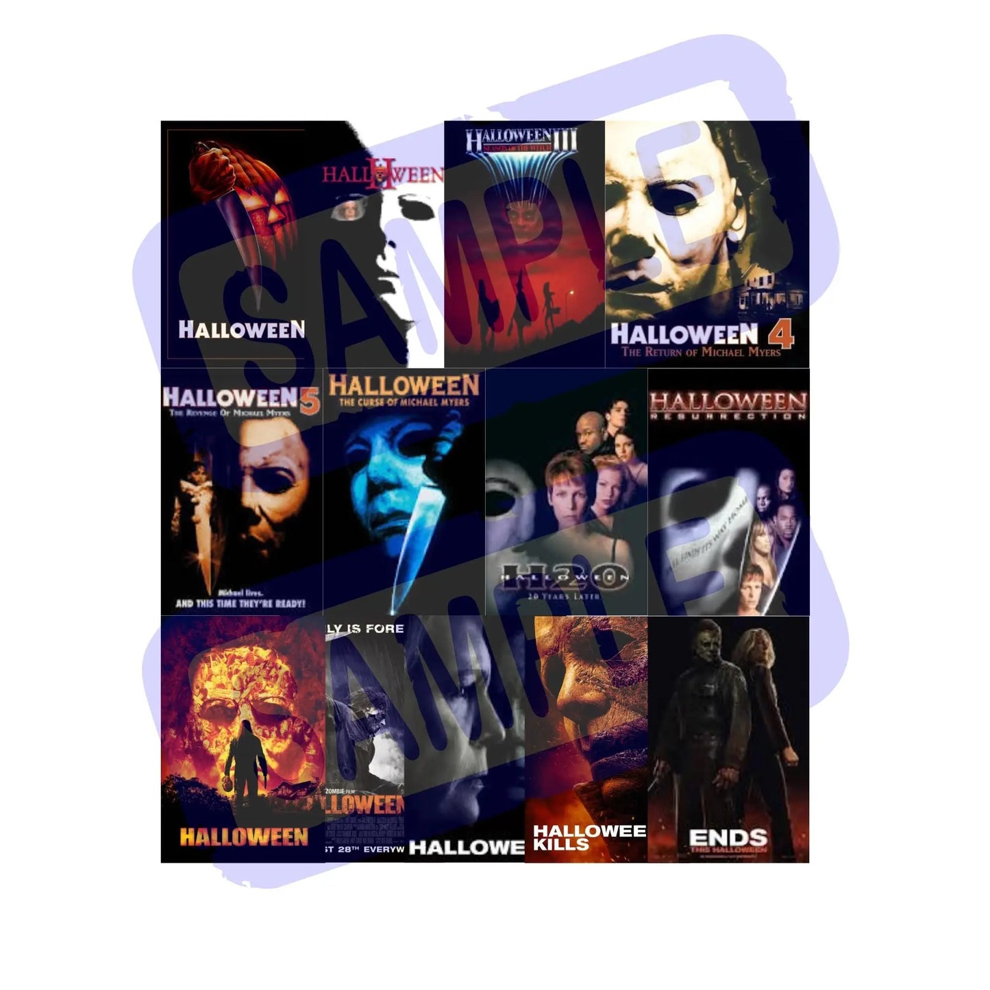 Horror/Scary Movie Poster Stickers, Matte Finish, Halloween Horror, Thriller, Various Collections, 2x3 in, Custom, Halloween Collection Galvaleos