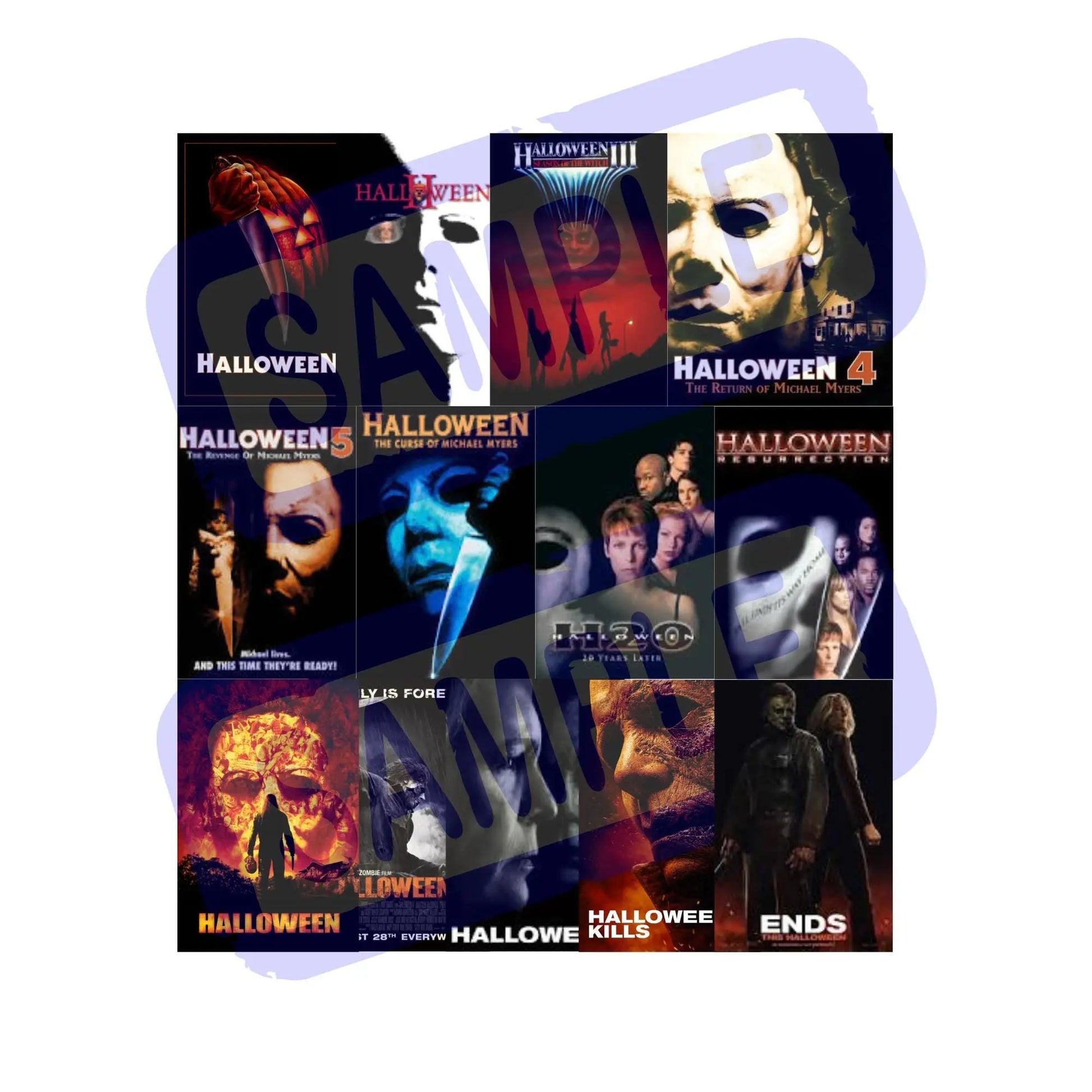 Horror/Scary Movie Poster Stickers, Matte Finish, Halloween Horror, Thriller, Various Collections, 2x3 in, Custom, Halloween Collection Galvaleos