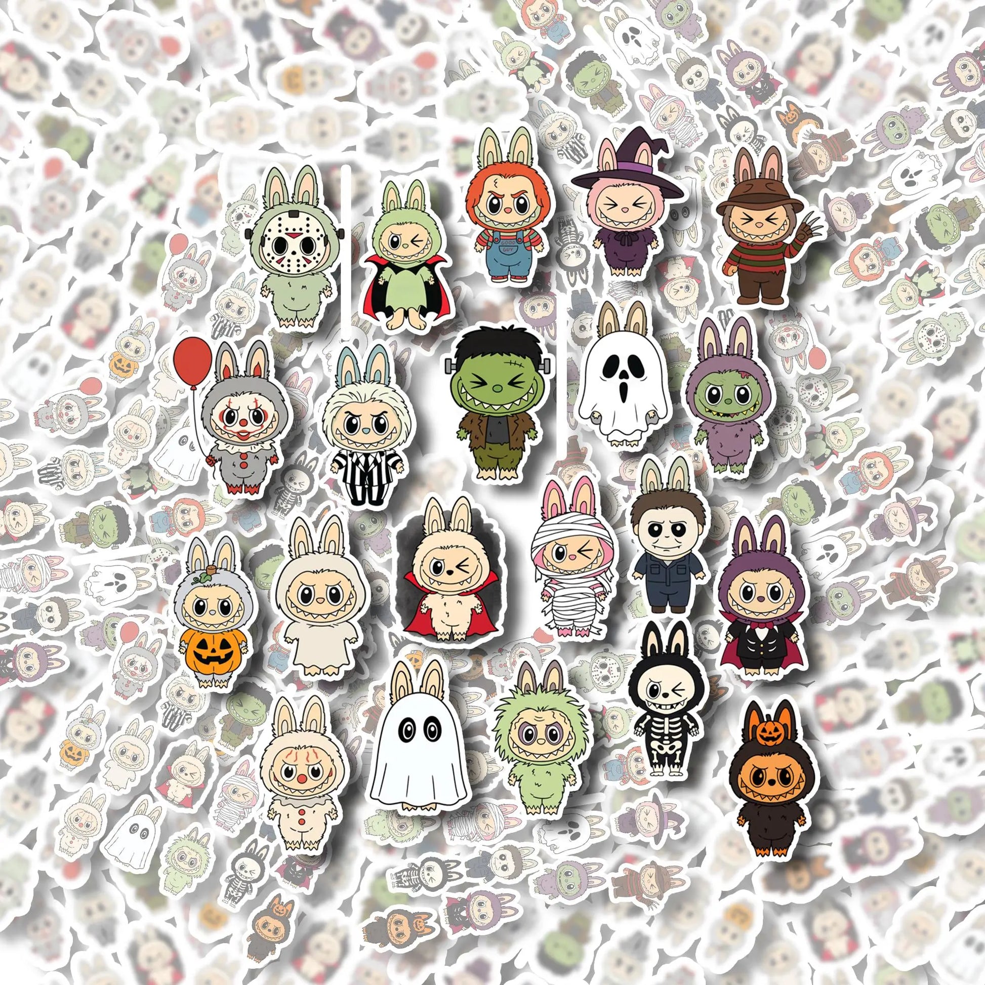 Horror Movie Kawaii Stickers - Halloween 90s Cute Fan Art Collection Galvaleos