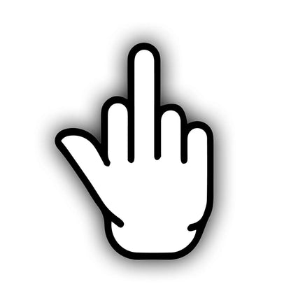 Mini Middle Finger Vinyl Stickers: Funny Prank Decals - 1 Inch Galvaleos