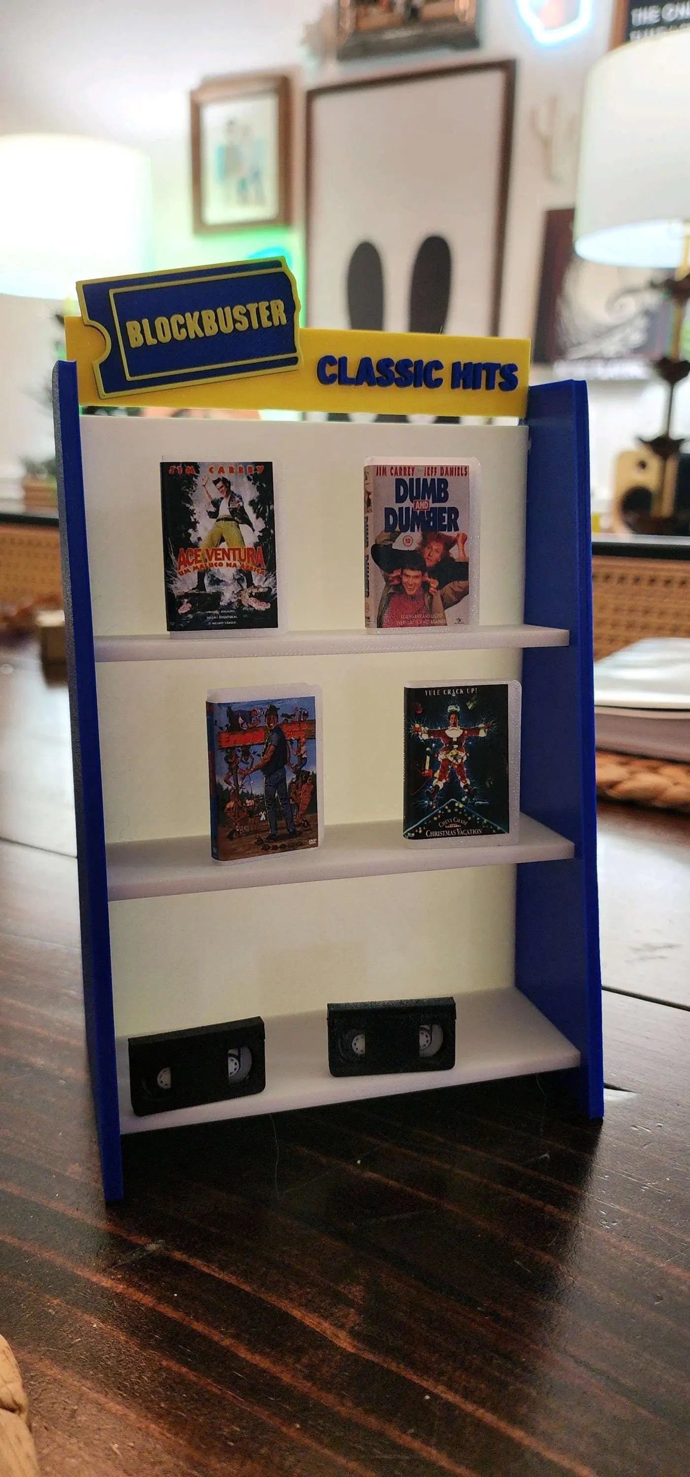 Miniature Horror VHS Collections - 1/6 Scale Retro VHS Movie Tapes - Home Decor Display Shelf - Customizable Blockbuster Shelf Galvaleos