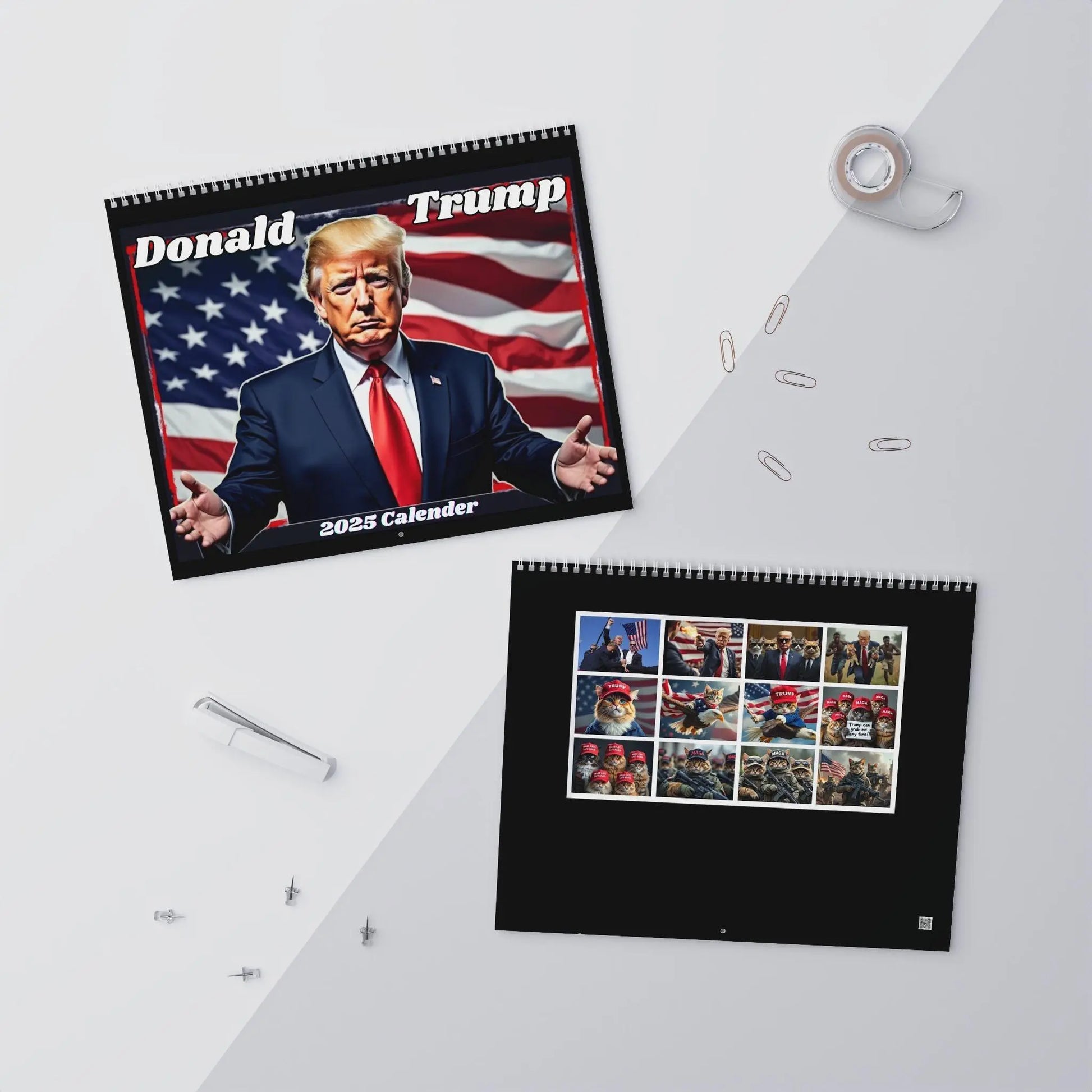 Wall Calendar Trump and Cats 2025 - Galvaleos