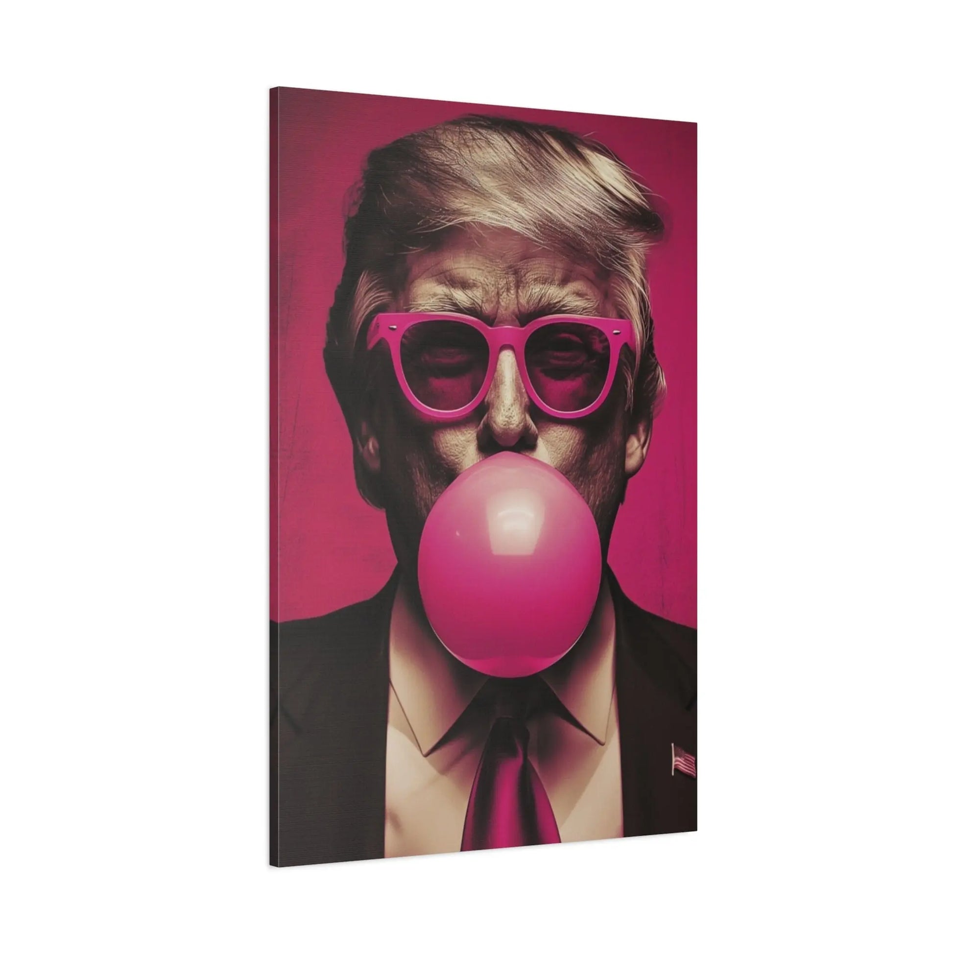 Donald Trump Bubble Gum Art - Stretched Canvas - Galvaleos