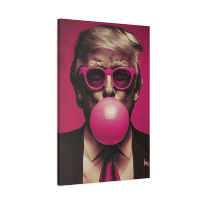 Donald Trump Bubble Gum Art - Stretched Canvas - Galvaleos