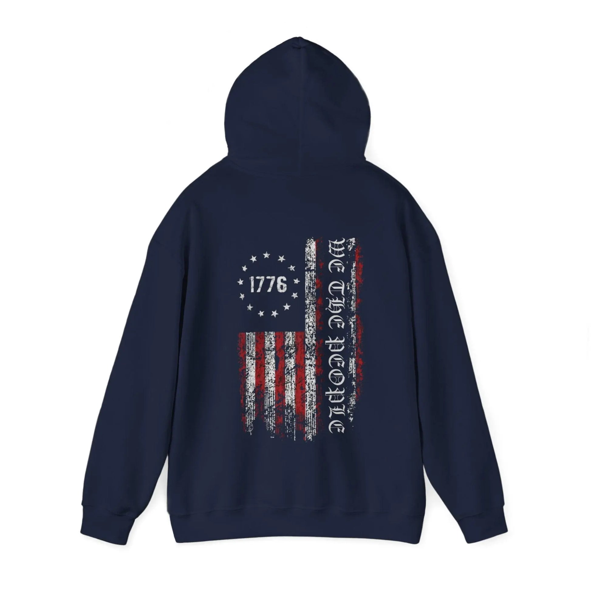 1776 We the People American Flag Hoodie - Patriotic Anti Woke, Independence Day Pullover, USA Flag, 4th of July Hoodie, - Galvaleos