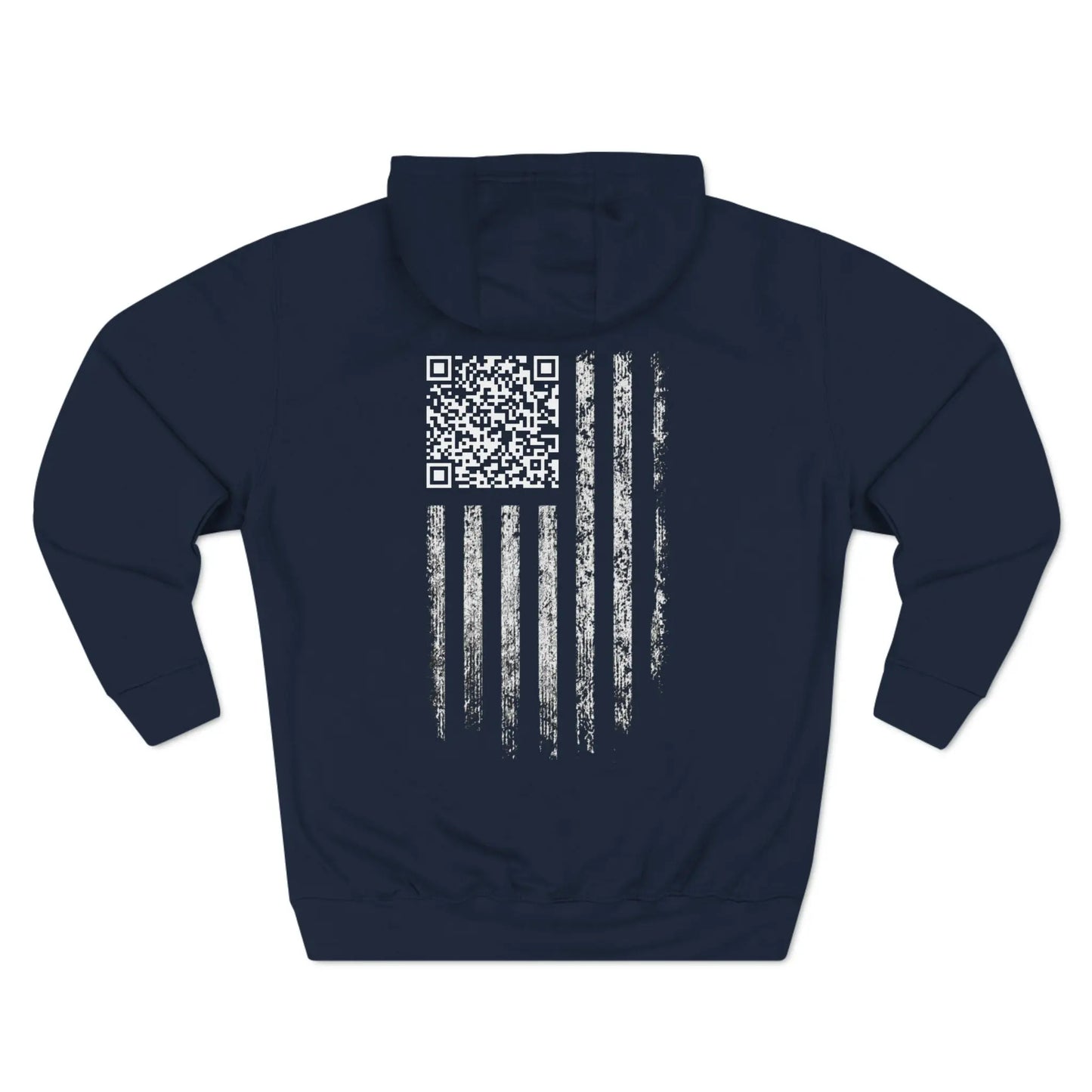 Trump QR Code American Flag YMCA Dance Fleece Hoodie, Patriotic Sweatshirt, Red White Blue Hoodie, Political Apparel, USA Flag Clothing - Galvaleos