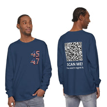 Trump YMCA Dance QR Code Long Sleeve Tshirt, Funny Comfort Colors Tee, Unisex Long Sleeve Shirt - Galvaleos