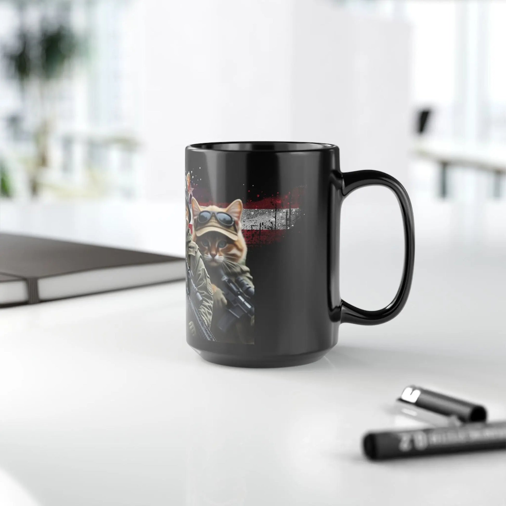 MAGA Military Cats, Patriotic USA Mug - Galvaleos
