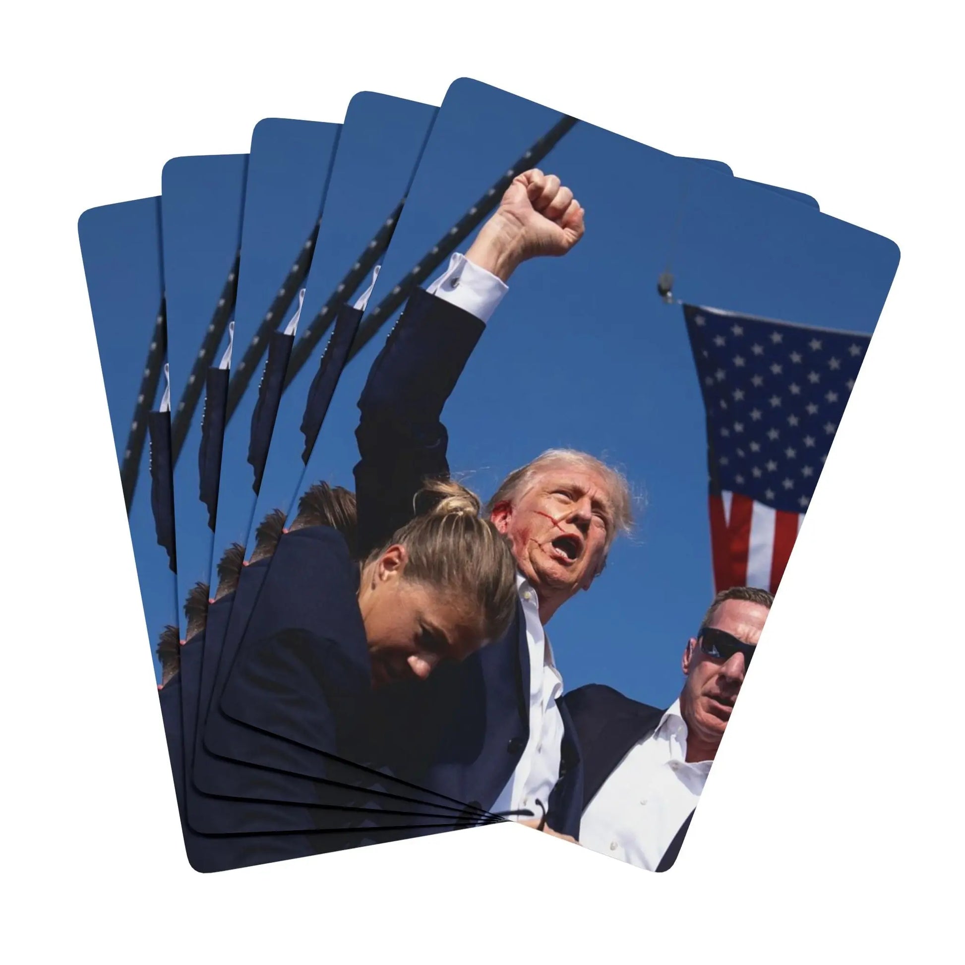 Trump Iconic FIGHT! Playing Cards - Galvaleos
